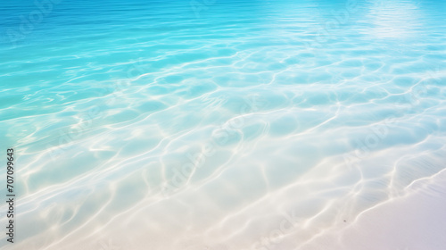 Abstract beautiful sandy beaches background with crystal clear waters of the sea and the lagoon, Ai generated image 