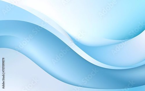 Light blue paper waving abstract banner design. Wavy vector background. generative ai