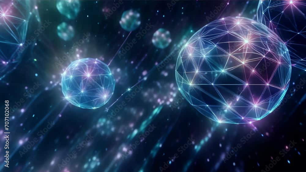 the cosmos featuring multidimensional particles and an interlacing web of light. the cosmos featuring multidimensional particles and an interlacing web of light.