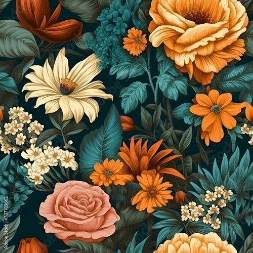 illustration beautiful flower pattern, high definition, 8K resolution, using Cinema 4D