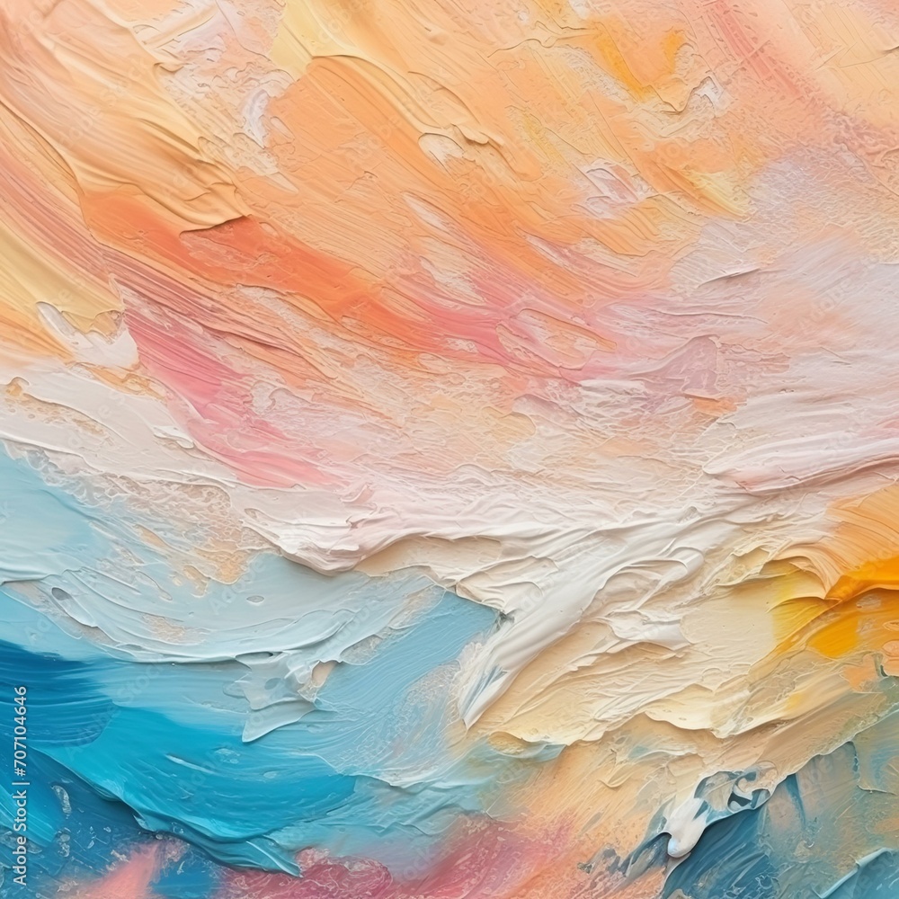 Abstract Painting Background in Pastel Positivity