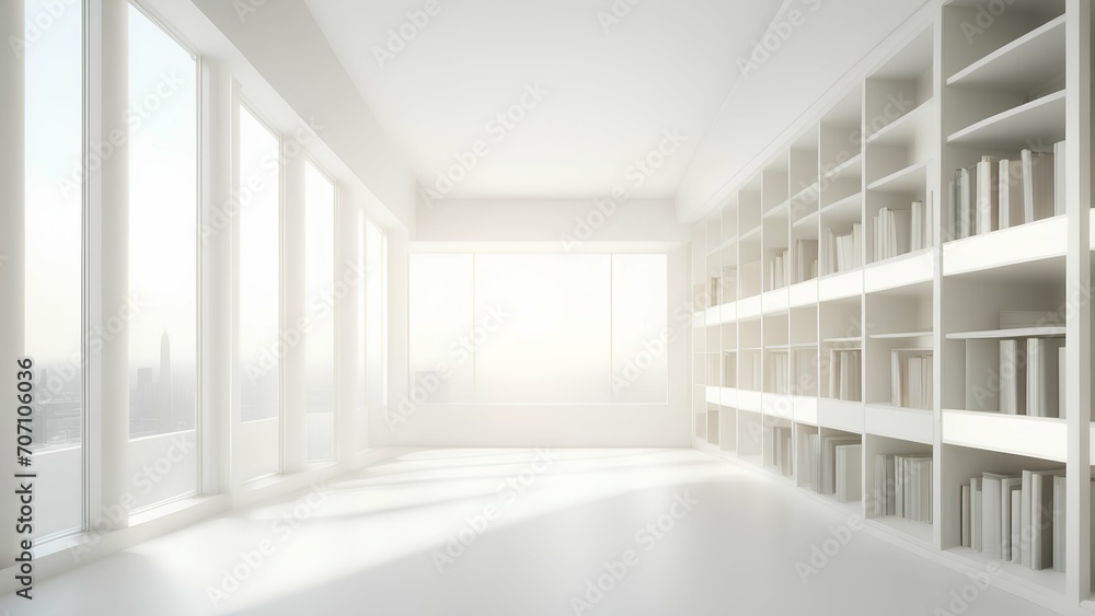 Fototapeta premium empty room with windows