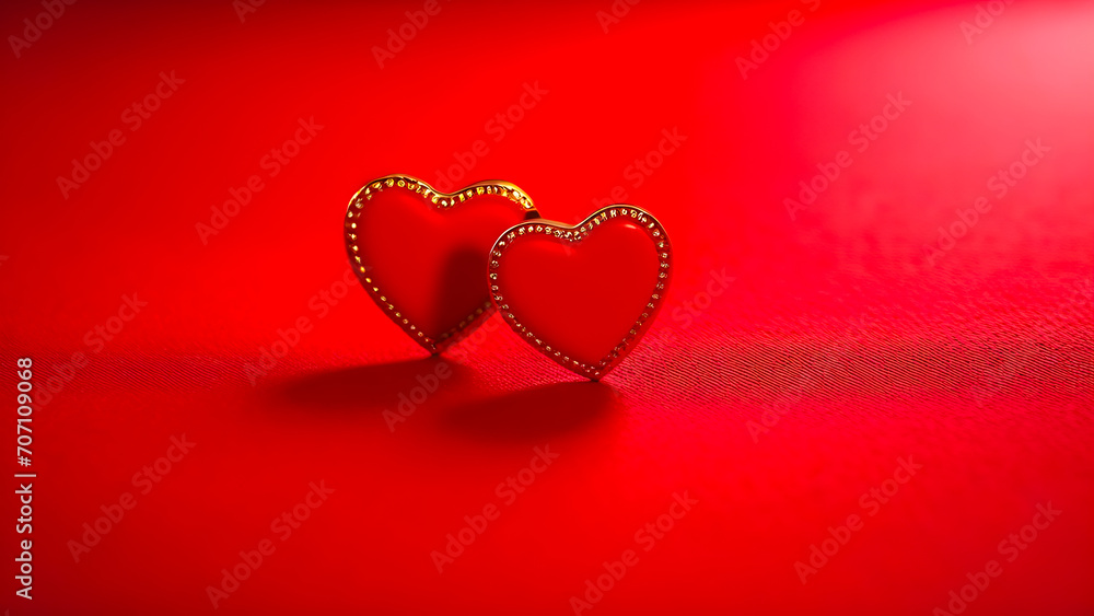 Valentine's Day. red background, red hearts Valentine's Day. red background, red hearts