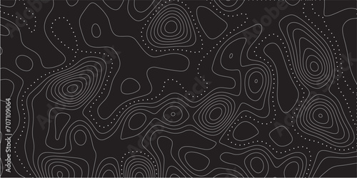 opographic map background concept with space for your copy.Topographic background and texture, monochrome image..Gray and white wave abstract topographic map contour, lines Pattern background.