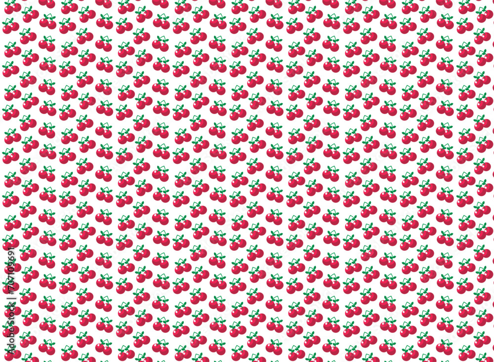cherry pattern, ideal for fabrics, food backgrounds, publication backgrounds cherry pattern, ideal for fabrics, food backgrounds, publication backgrounds