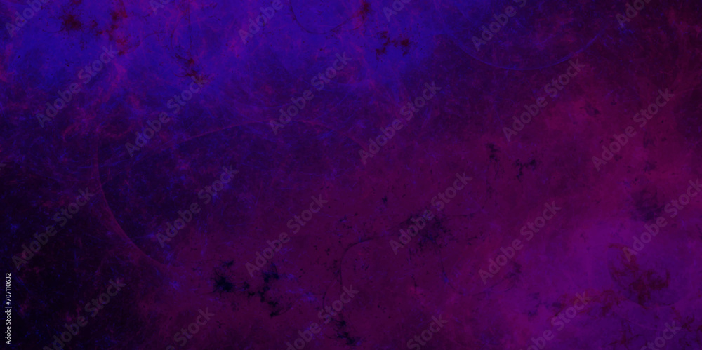 space background blue and purple on a black background. Beautiful Abstract Grunge Decorative Stucco Wall Background. abstract space nebula on black background . Geometric pattern and vintage grunge .