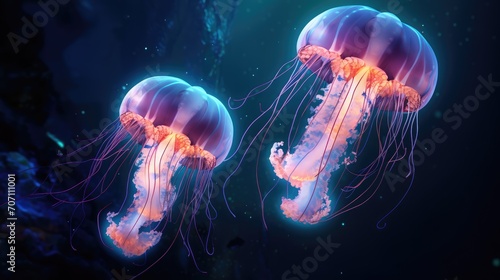 jelly fish in the water © Wallpaper