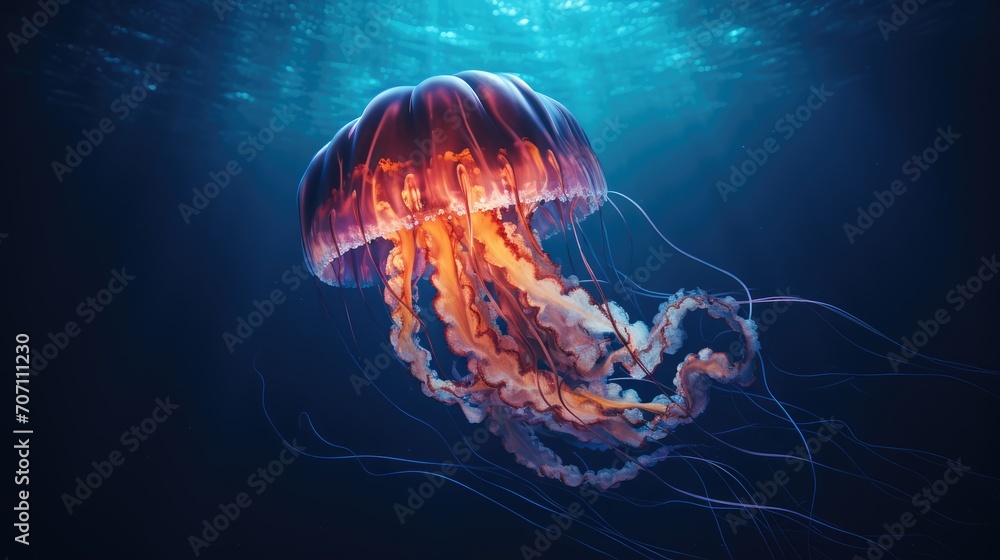 jelly fish in the water jelly fish in the water