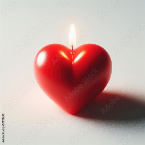 scented heart shaped candle seen from the side
