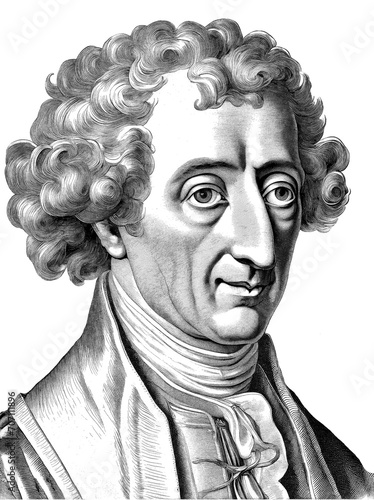 Montesquieu portrait, generative AI photo