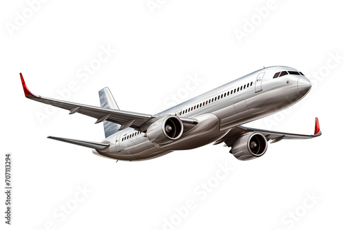 Airplane Flying Isolated on transparent background, PNG file