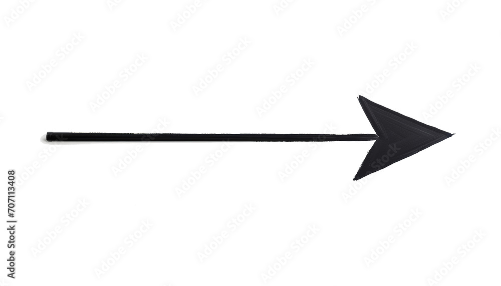 Black Marker Arrow: A Top View Vector Illustration Black Marker Arrow: A Top View Vector Illustration