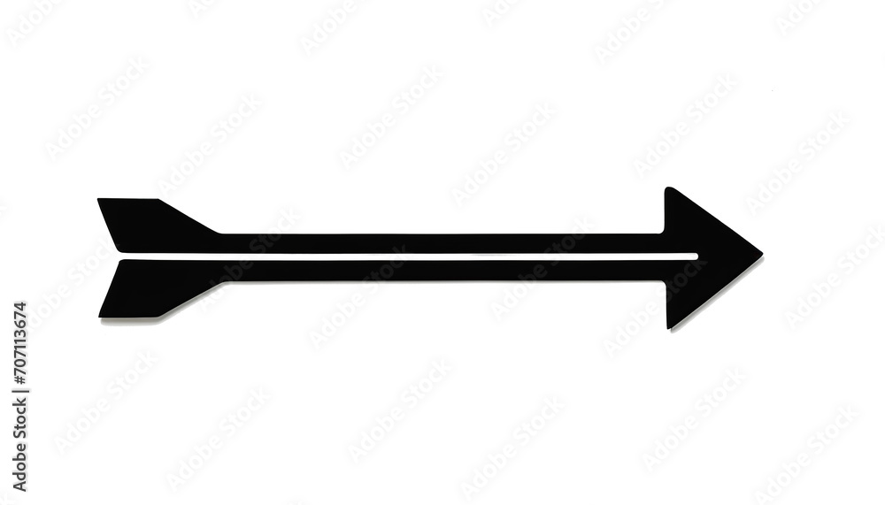 Vector Art of Arrow Drawn with Black Marker: Top View Vector Art of Arrow Drawn with Black Marker: Top View