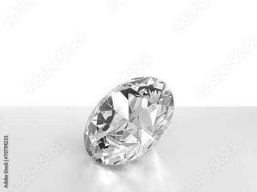 Close up of elegant diamond on table  transparent background