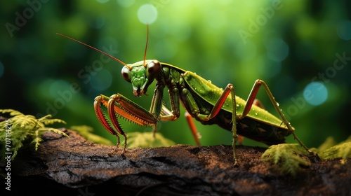 grasshopper on a leaf © Wallpaper