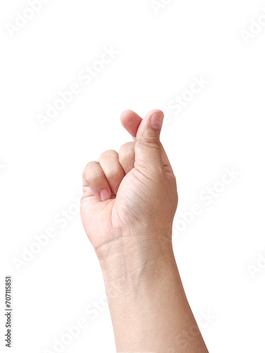 isolated human hand, transparent background