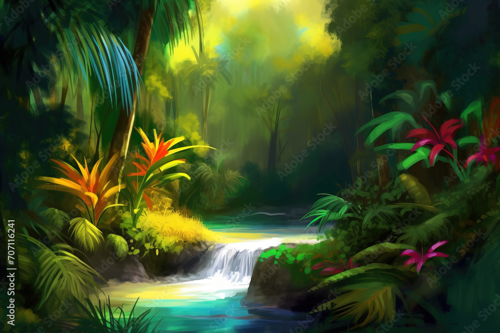 Obraz premium tropical jungle background