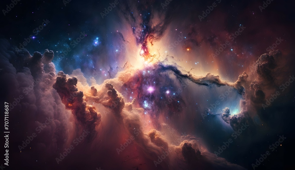 nebula, universe, starlight