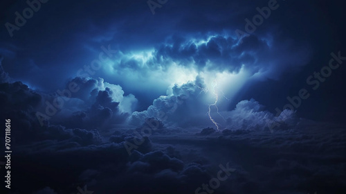 Storm Clouds With Lightning. Sky. Storm. Background