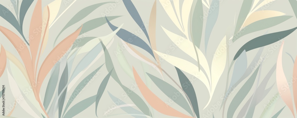 Sage repeated soft pastel color vector art line pattern