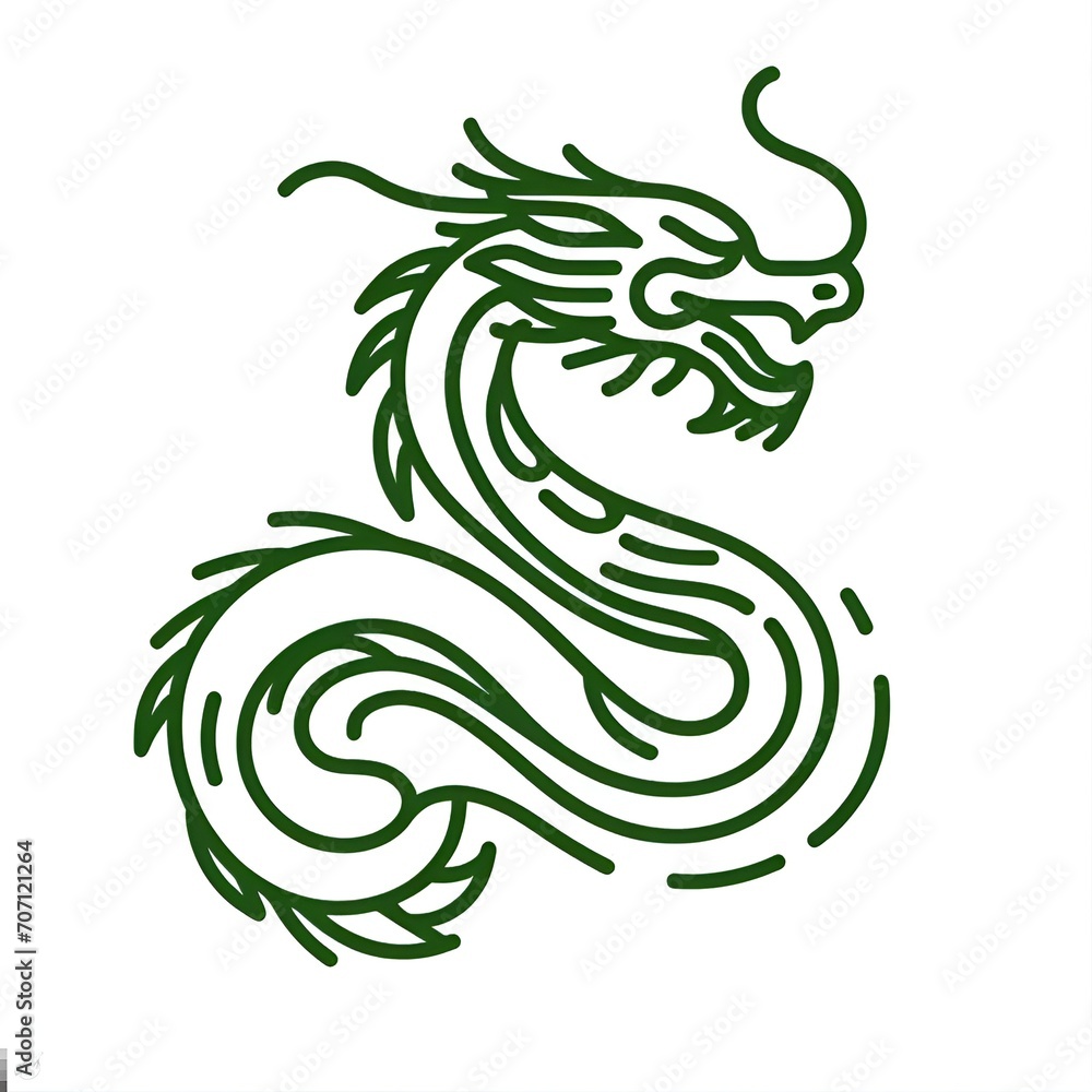 Chinese green dragon symbol of new year