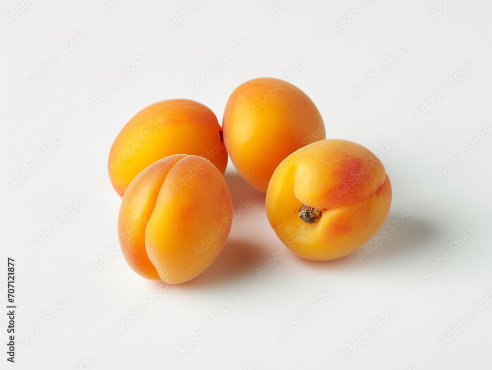 Apricot fruits isolated on white background. Minimalist style. Apricot fruits isolated on white background. Minimalist style.