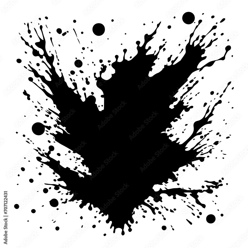 Obraz premium Black splashes. Vector illustration