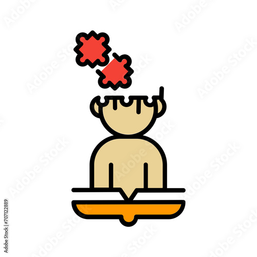 Mindset icon. lineal color icon