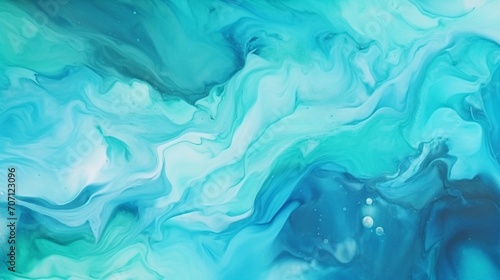 Teal, blue, and green abstract watercolor paint background with a liquid, flowing feel for backdrop and banner © Sajawal