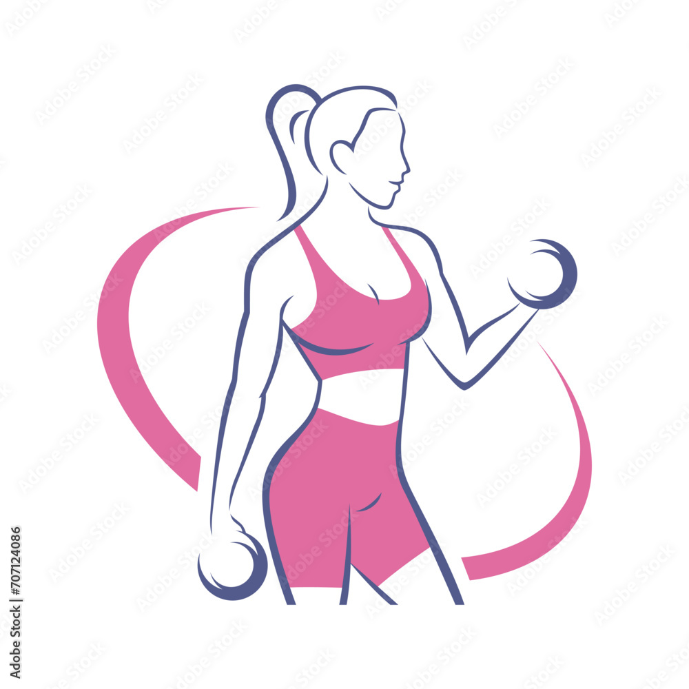 fitness woman logo template, young woman lifting barbell vector illustration
fitness woman logo template, young woman lifting barbell vector illustration