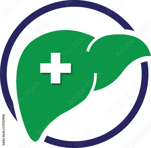 human liver vector icons on white background. Human organ vector silhouette. Liver outline icons.