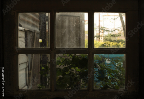 old window in the old house