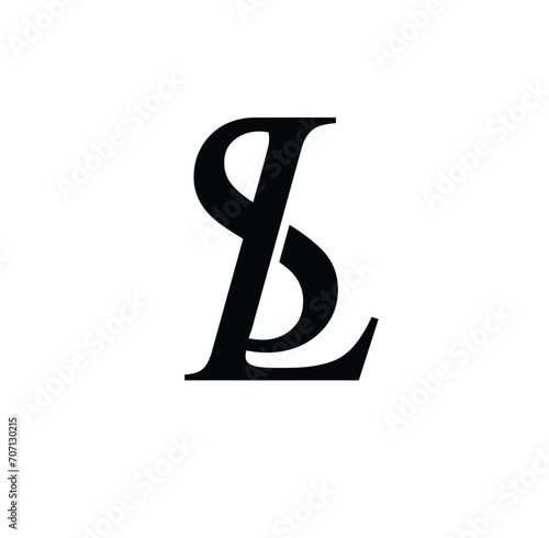  monogram letter SL logo