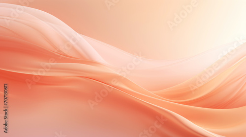 Color of the year. Silk fabric with a delicate peach color.