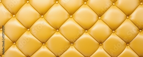 Seamless light pastel mustard diamond tufted upholstery background texture