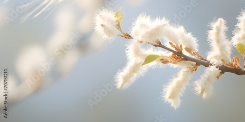 alder tree blossom and pollen in the wind photo
