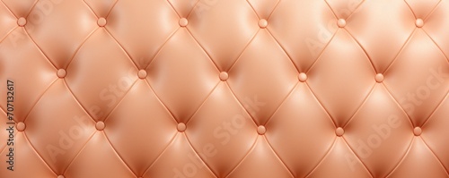 Seamless light pastel orange diamond tufted upholstery background texture