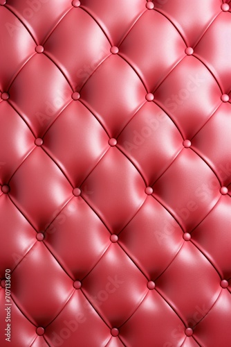 Seamless light pastel red diamond tufted upholstery background texture 