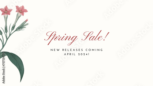 Spring Sale! new releases coming April 2024