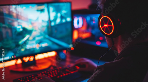 Computer games. Online games. Gaming PCs. photo