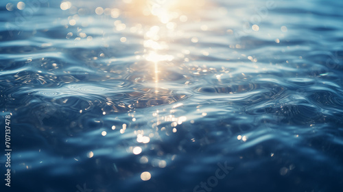 abstract water background  Blur tropical sea water bokeh. Abstract sea water bokeh  Water of tropical sea  bokeh  background with bubbles  Ai generated image 