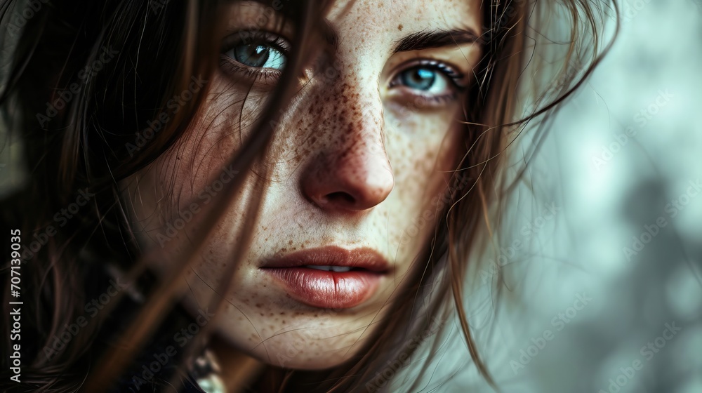 Femme modèle tâches de rousseur Femme modèle tâches de rousseur