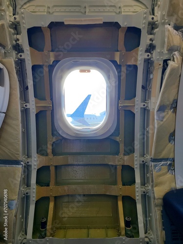 Boeing 737 Max door plug during maintenance 