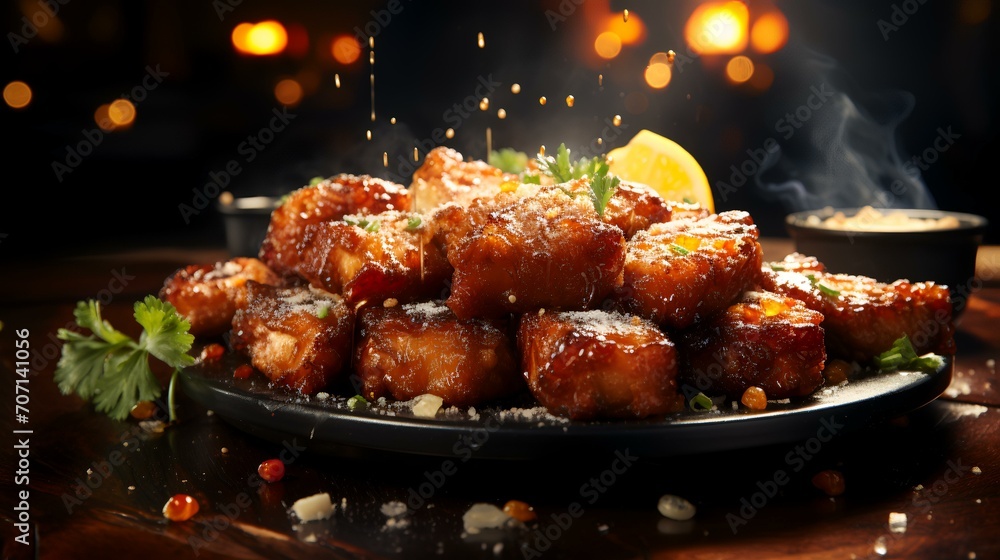 Mouthwatering Tasty Fried Steak Food with Copy Space
Mouthwatering Tasty Fried Steak Food with Copy Space