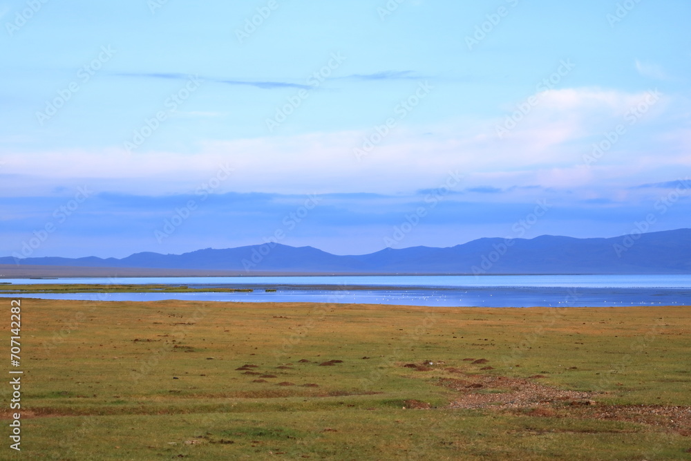 Obraz premium Song kol Lake, Kyrgyzstan, Central Asia
