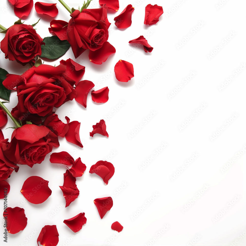 Red Roses on white background Red Roses on white background