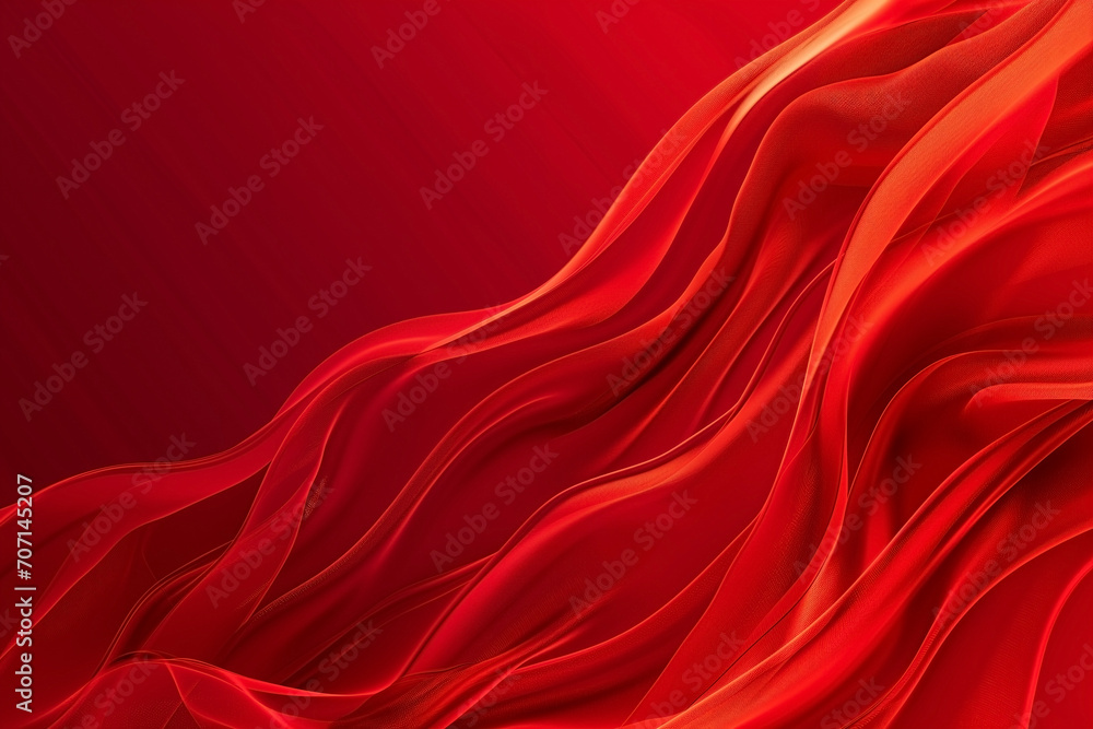 Red satin or silk wavy abstract background with blank space for text. Red satin or silk wavy abstract background with blank space for text.
