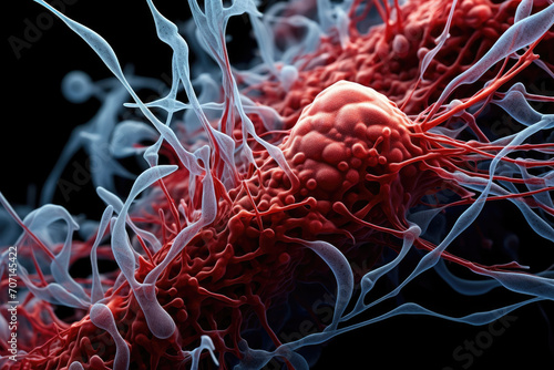 A supermacro view of a blood vessel using electron microscopy, illustrating the precision of modern medical imaging techniques at an impressive 500x magnification.