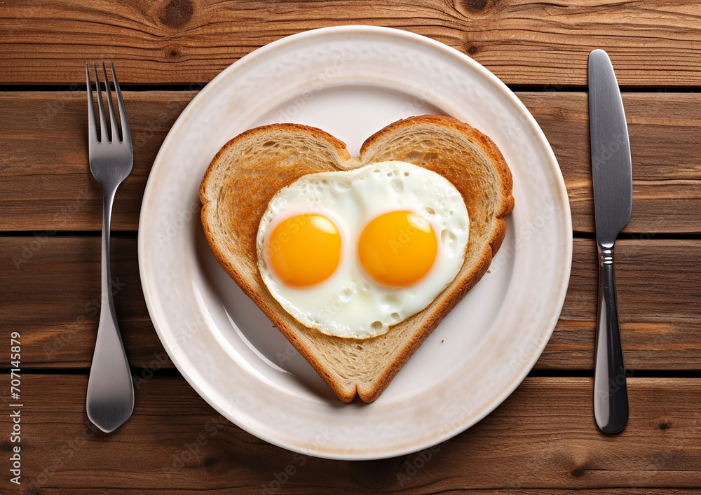 fried egg with toast on a plate fried egg with toast on a plate