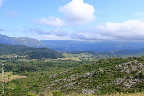Wild mountainous coastline in north Corsica near Saint-Florent, France